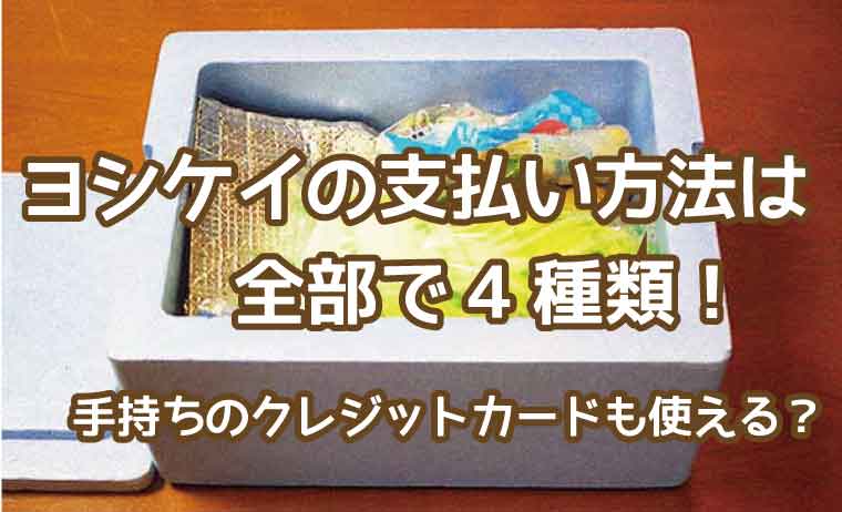 ヨシケイ-支払方法